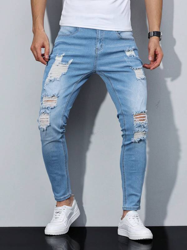 Manfinity LEGND Herren Jeans in großen Größen, lässiger Alltagsstil, simples Design
