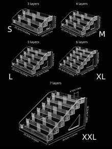 1 Set Multi-Layer Cosmetic Storage Display Shelf For Nail Polish, Eyeshadow, Compact Powder, And Other Makeup Organizer For Dressing Table