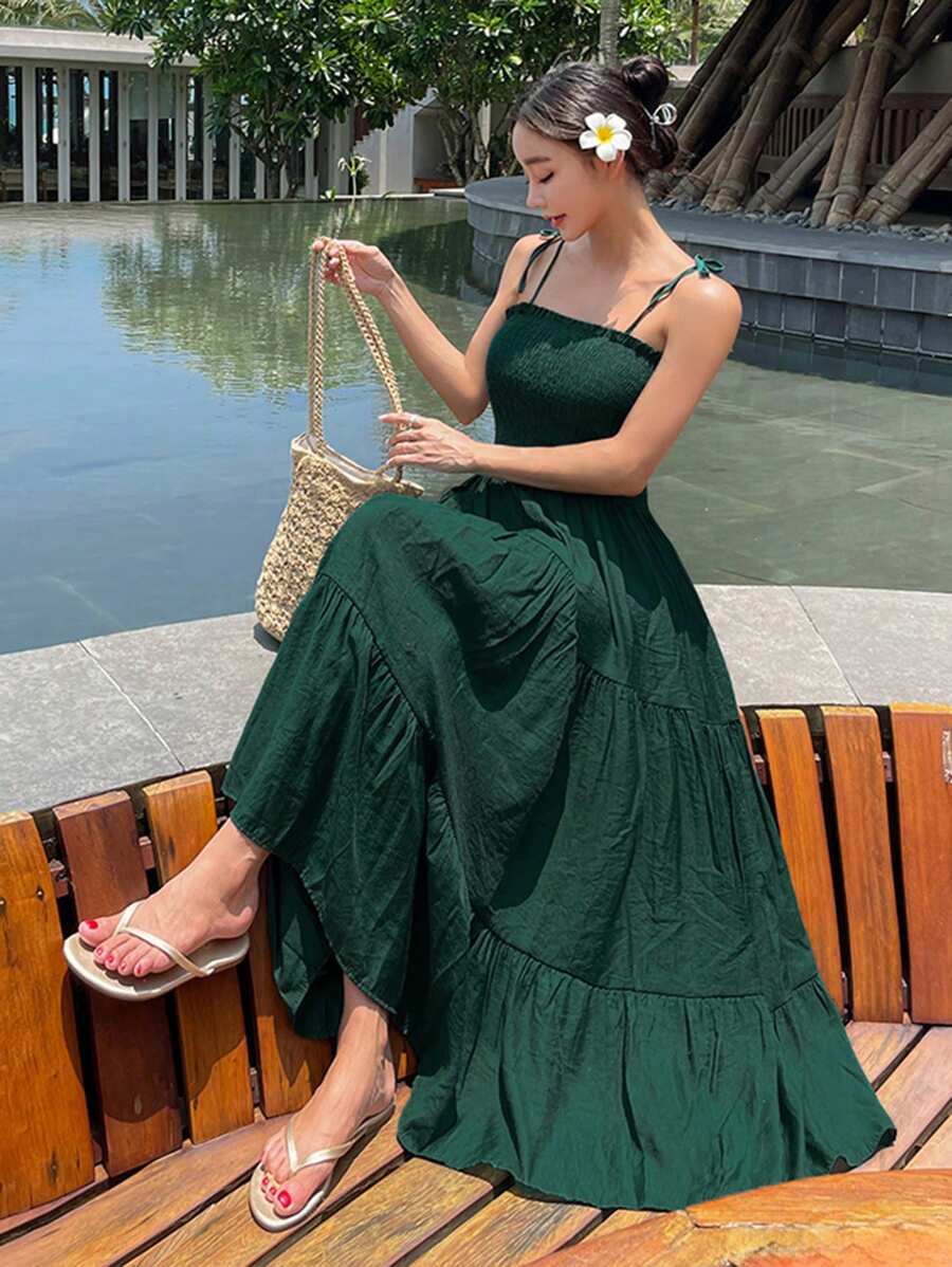 DAZY Elegant Sleeveless Dress, High-End Style For Vacation Summer Cruise Women Outfits