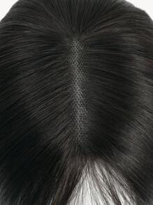 Straight Hair Toppers For Women Real Human Hair Upgraded Lace Base No Bangs Hair Pieces For Thinning Hair Topper For Daily Use - Natural Black - View 4