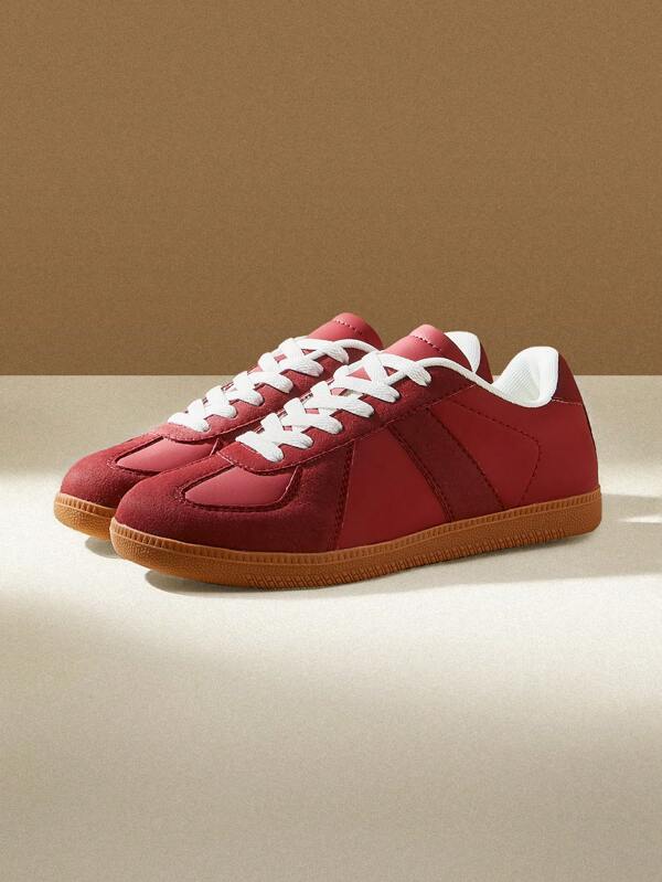 CUCCOO EASI Zapatillas deportivas casuales ortopédicas rojas para mujer