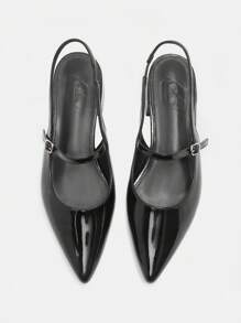 CUCCOO BIZCHIC New Style Pointed Toe Minimalist Commuter Elegant Women Shoes - Black - View 8