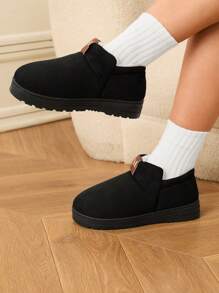 Cuccoo 女式黑色保暖内衬休闲平底家居拖鞋 - 黑色 - 查看 3