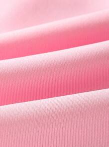 Elladie kids 2 件套年轻女孩休闲简约风格粉色蝴蝶结设计服装 - 粉色 - 查看 4