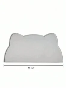 SHEIN 1 pièce Tapis d'alimentation pour animaux de compagnie en silicone de haute qualité - conception anti-dérapante et étanche pour une alimentation sans gâchis, facile à nettoyer, idéal pour les chats et les chiens, taille parfaite pour tous les bols, gardez votre sol propre et sec