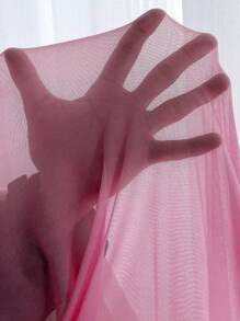 SHEIN Unity Abito elegante attillato a maniche lunghe e spalle scoperte con spacchi alti, "Amante Rosa di San Valentino" in taglie comode - Rosa - Visualizzare 7