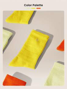 GLOWMODE 3 Pairs Socks Soft Ventilated Mesh With Embroidered Logo Workout Daily Casual - Multicolor - View 7