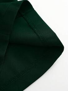 SHEIN Clasi Pantalones rectos de traje casual de talla grande de un solo color