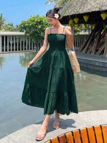 DAZY Elegant Sleeveless Dress, High-End Style For Vacation Summer Cruise Women Outfits