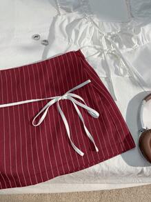 Comfortcana 秋季系腰短打底裤连裙 - 酒紅色 - 查看 6