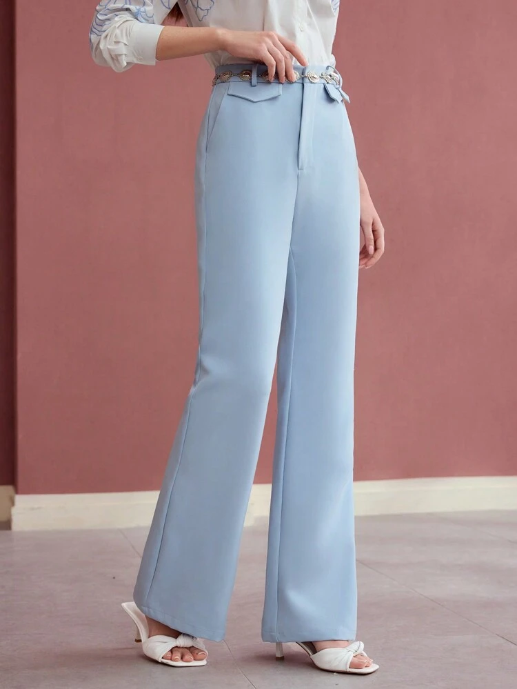 TAILORED FLARE LEG SUIT PANTS