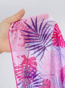 Tween Girl Vacation Beach Plant Printed Swimwear - Multicolor - View 4