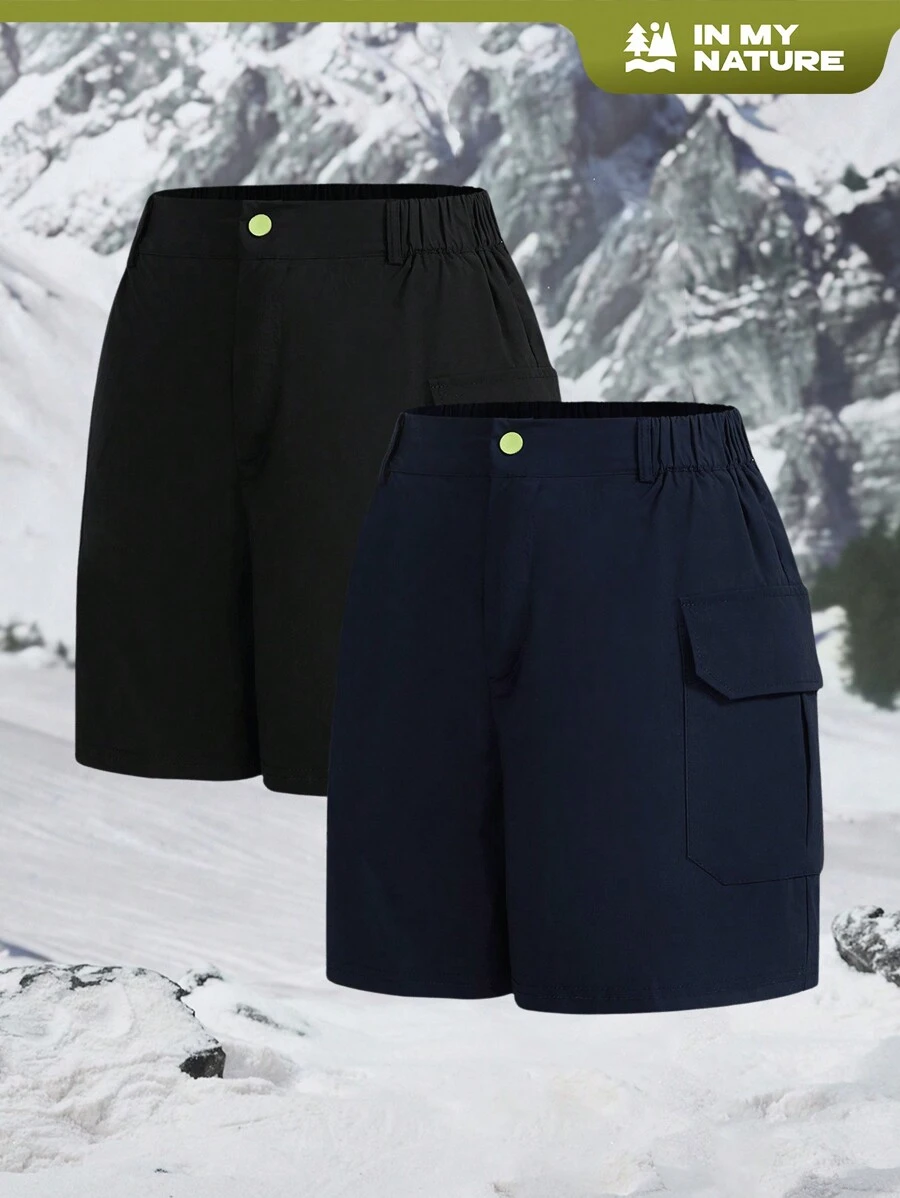 SHEIN Velisys 2 Stück Damen Lässig Einfarbig Cargo & Sport Shorts Set - Verschiedenfarbig - Übersicht 1