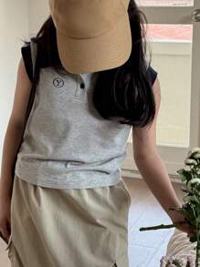 DAZY 秋季女童无袖上衣，返校服装 - 灰色 - 查看 9