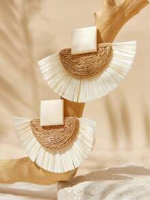 SHEIN VCAY 波西米亚风格耳环，独特的新设计，度假氛围