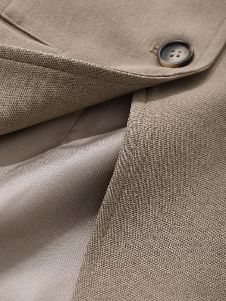 Women's Solid Color Front Button Sleeveless Blazer Business Attire