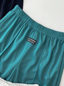 4pcs Tween Boys' Colorful Webbing Shorts Set - Multicolor - View 3