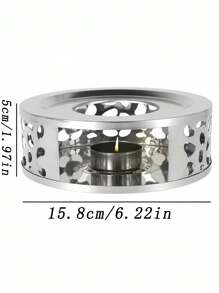 1pc Stainless Steel Teapot Warmer, Metal Teapot Heater With Tealight Holder Stainless Steel Candle Base Coffee Tea Warmer For Glass Teapot