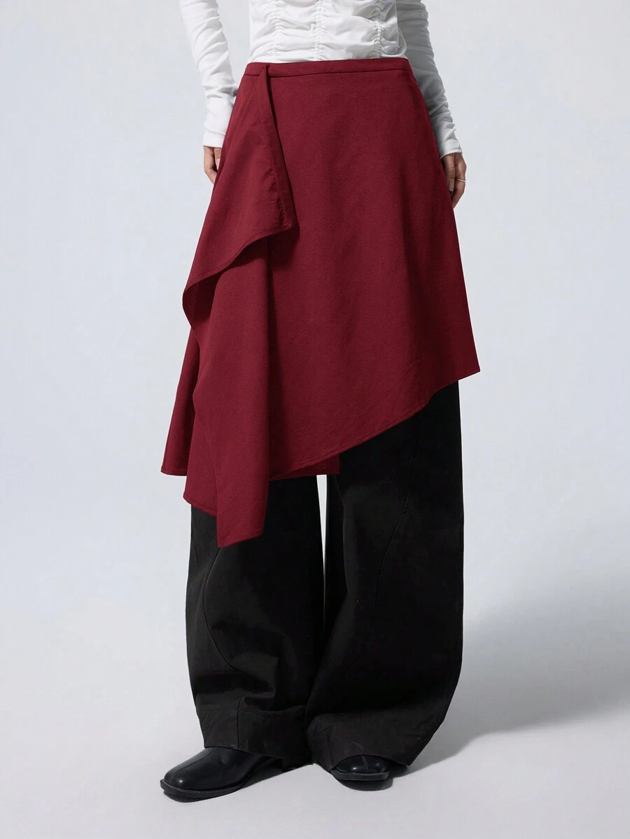 LYSMO Falda asimétrica para mujer Anquary - Rojo - Ver 1