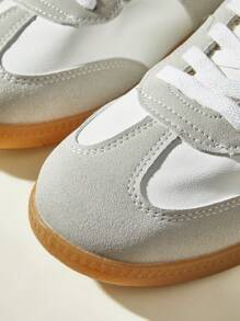 CUCCOO EASI Grey & White Women's Casual Flat Sports Sneakers Spring Shoes Tainers - Light Grey - View 7