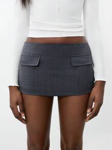 TRNVIE 女士休闲简约时尚短裤，适合日常穿着 - 深灰色 - 查看 6