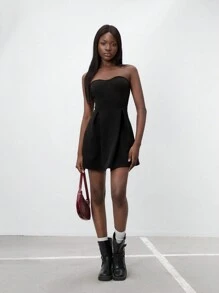 SHEIN Unity Women Casual Solid Color A-Line Sleeveless Dress, Flattering