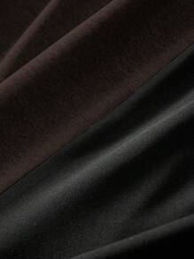 Slaydiva Herbst Lässig einfacher Kapuzenjacken schwarzer und grauer Mantel und schlanke, farblich abgestimmte Hosen Damen Zweiteiler-H