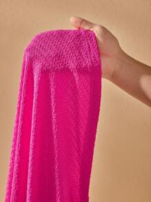 Slaydiva 2025 新款女式狂欢/复活节、老钱风格、乡村音乐会、外出、仙女风、节日、热带度假、女士夏季、夏季、狂欢、欧洲夏季、春季、西部风大码休闲纯色 V 领短袖 T 恤 - 玫紅色 - 查看 13