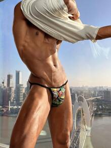 Ropa interior sexy y reveladora con estampado de dibujos animados para hombre
