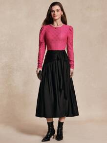 Chiquease Spódnica damska wyszczuplająca talię w kształcie litery A