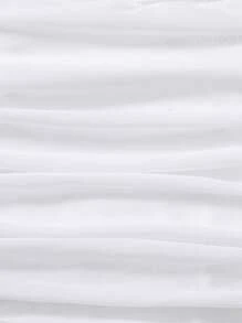 Tween Girls Cute White Summer Sweetheart Collar Romatic Solid Ruched Wide Strap Top,Back To School,French Elegance - White - View 7