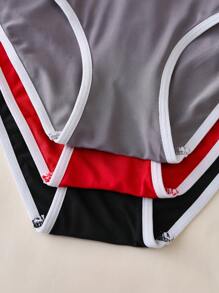 3pcs Sports Casual Letter Elastic Waistband Underwear For Teen Girls - Multicolor - View 4