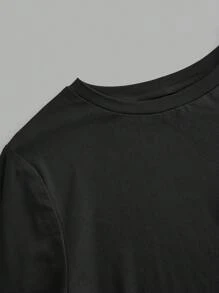 SHEIN EZwear 4-Piece Women's Fitted Long Sleeve Tees, Basic Neutral Colors, Everyday Wear - Multicolor - View 3