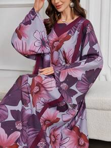 Al Najma 2025 Spring New Vintage Print Loose Fit Dress, Kaftan & Jalabiya