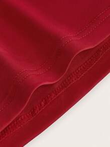 SHEIN LUNE 女士纯色抹胸上衣，简约合身，休闲日常穿着 - 彩色 - 查看 4