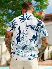 Manfinity RSRT Camisa Casual Masculina com Estampa Floral para Férias - Multicolorido - Visão 2