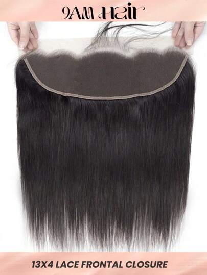 Transparent 13*4 Ear To Ear Lace Frontal closure long straight remy Unprocessed frontal human hair