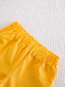 2pcs Baby Boys Simple Fashion Cartoon Car All-Over Print Short Sleeve T-Shirt And Pants Set 2pcs Baby Boy Summer Fashionable Crown Print Short Sleeve Shirt And Short Set Baby Boy Clothes Summer 2 Pieces Set Baby Boy Letter All Over Print Short Sleeve T Shirt And Short Set Baby Boy Summer Clothes Short Sleeve Short Sleeve Baby Unisex 2 Pieces Short Sets Holiday Travel Releax Summer Clothes - Yellow - View 8