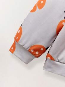 SHEIN Infant/Toddler Boys' Front Zipper Long Sleeve All Over Print Minimalist Top And Pants Set - Multicolor - View 5