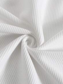 Manfinity Homme Men's Solid Color Short Sleeve T-Shirt And Shorts Set, Minimalist Casual Everyday Wear - White - View 3