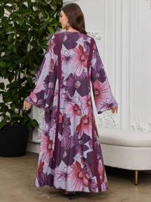 Al Najma 2025 Spring New Vintage Print Loose Fit Dress, Kaftan & Jalabiya