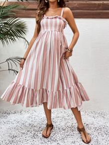 SHEIN Casual Daily Pregnancy Dress, Minimalist & Fashion,Ramadan - Multicolor - View 7