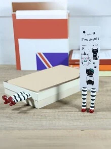 1pc 3D Bookmark With Cute Cat Bookmark For Reading Paper Bookmark Book Lovers, Christmas, Spring Festival, Valentine's Day, Gift,Christmas,Cat,Wicked