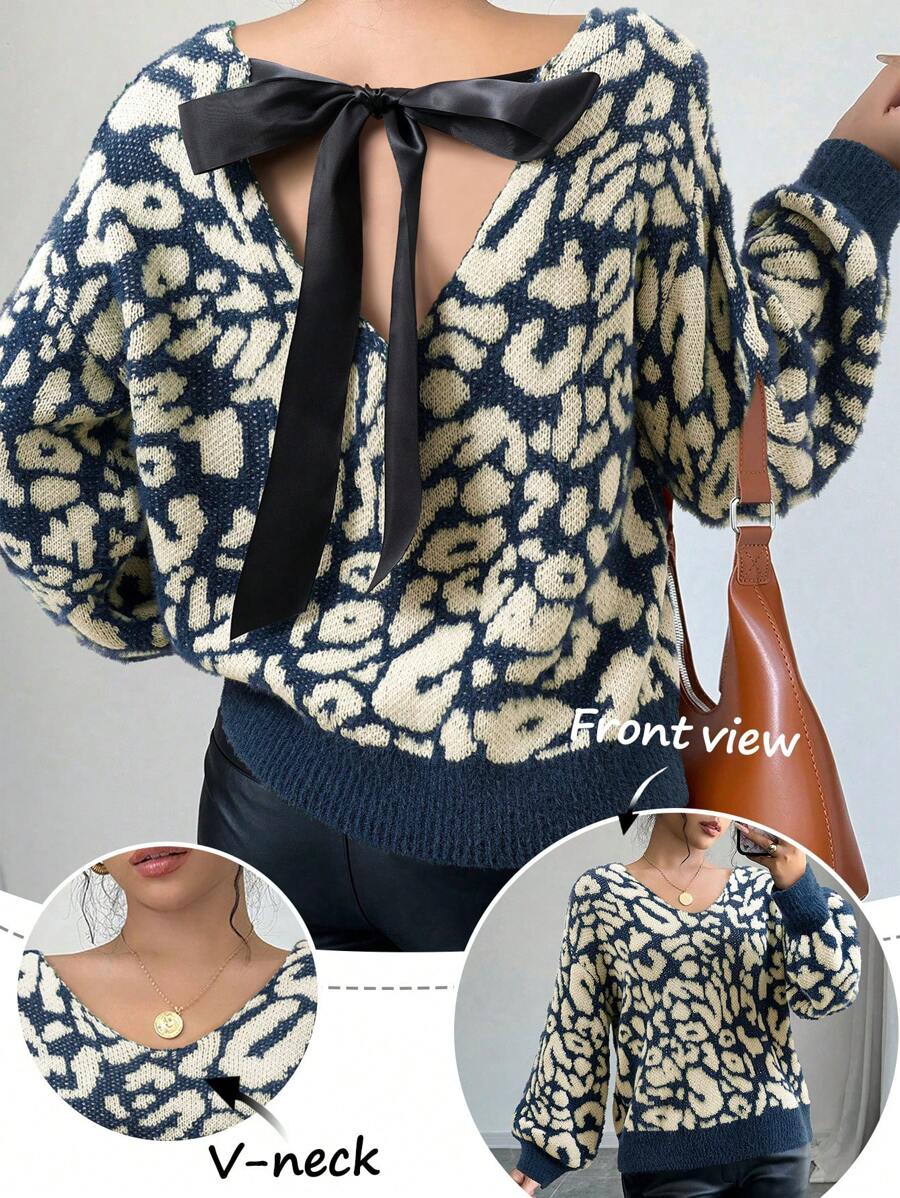 Chiquease Simple And Fashion Casual Pullover Sweater, Suitable For Daily Wear Knit Pullover Fall Winter Sweater - Multicolor - View 1