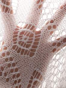 Breezaya Women's Summer Hollow Out Minimalist Solid Color Cardigan Fall Cloth For Women - White - View 7