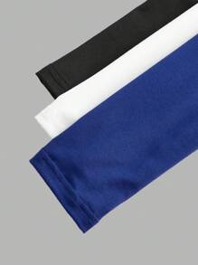 SHEIN EZwear 3 件套休闲 U 领修身短款长袖 T 恤，适合春秋季节 - 彩色 - 查看 7