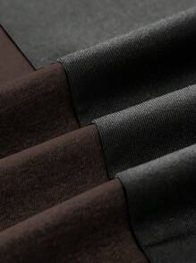 Slaydiva Herbst Lässig einfacher Kapuzenjacken schwarzer und grauer Mantel und schlanke, farblich abgestimmte Hosen Damen Zweiteiler-H