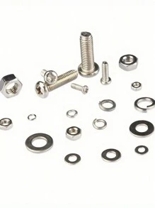 SHEIN 120 Stücke/320 Stücke hochwertiges Sortiment mit Edelstahl-Schrauben und -Muttern - korrosionsbeständig, Schnappnüsse, Größen von M2 bis M5 - ideal für Do-It-Yourself, Reparaturen und Industrieanwendungen