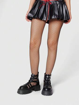 Grunge Punk Women's Fashion Hollow Out Buckle Design Platform & Wedge Heel Pumps