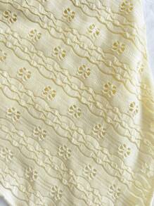 Soleia Top tube en tricot jacquard pour femmes, couleur jaune clair, idéal pour les vacances